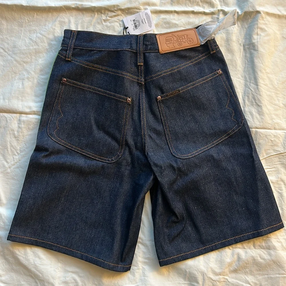 Long denim shorts